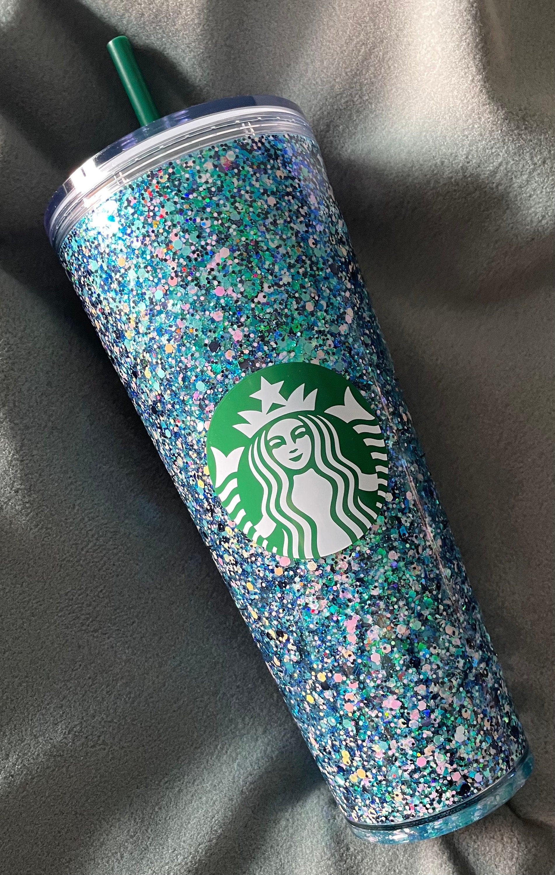 Starbucks 2022 purchases Carousel Glitter Glass Tumbler