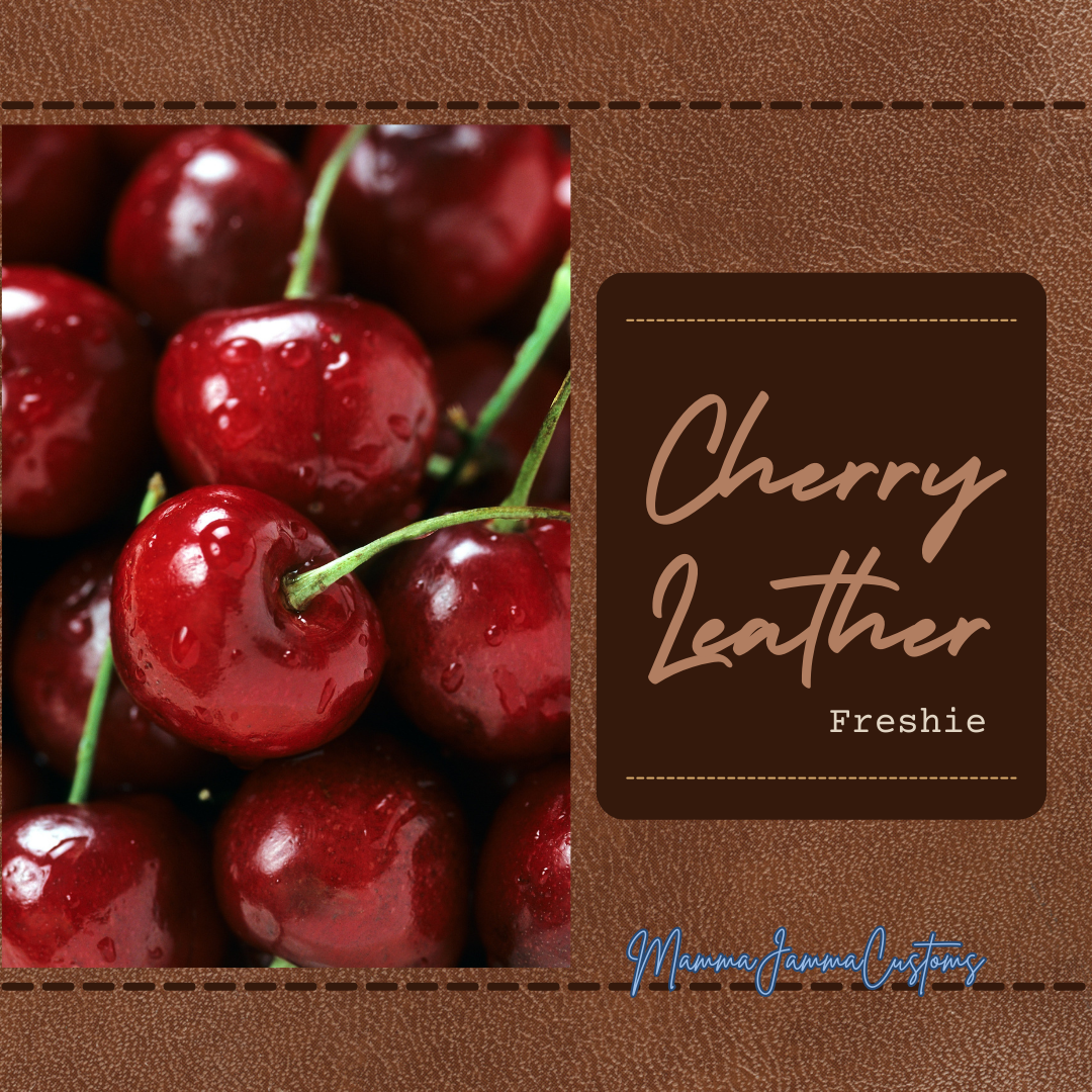 Cherry Leather Scented Freshie - Shape of Choice