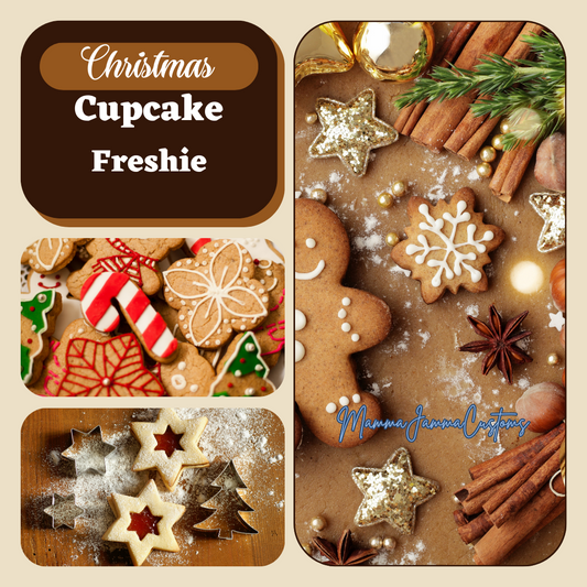 Christmas Cupcake Scented Freshie - Shape of Choice