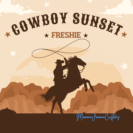 Cowboy Sunset Scented Freshie - Shape of Choice