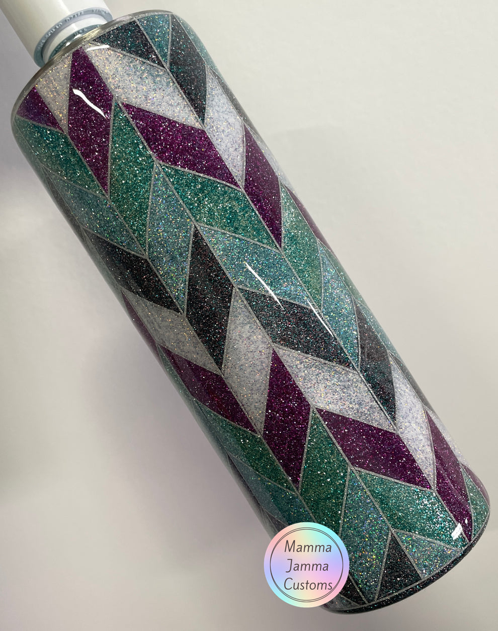 Purple & Teal Tangram 20 oz Straight Tumbler