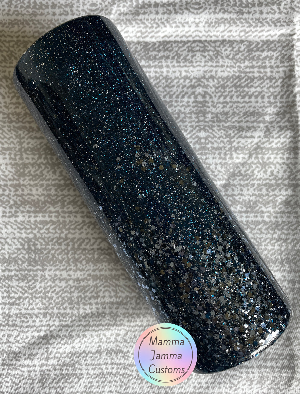 Blue, Gold and Silver Ombré 20 oz Straight Tumbler