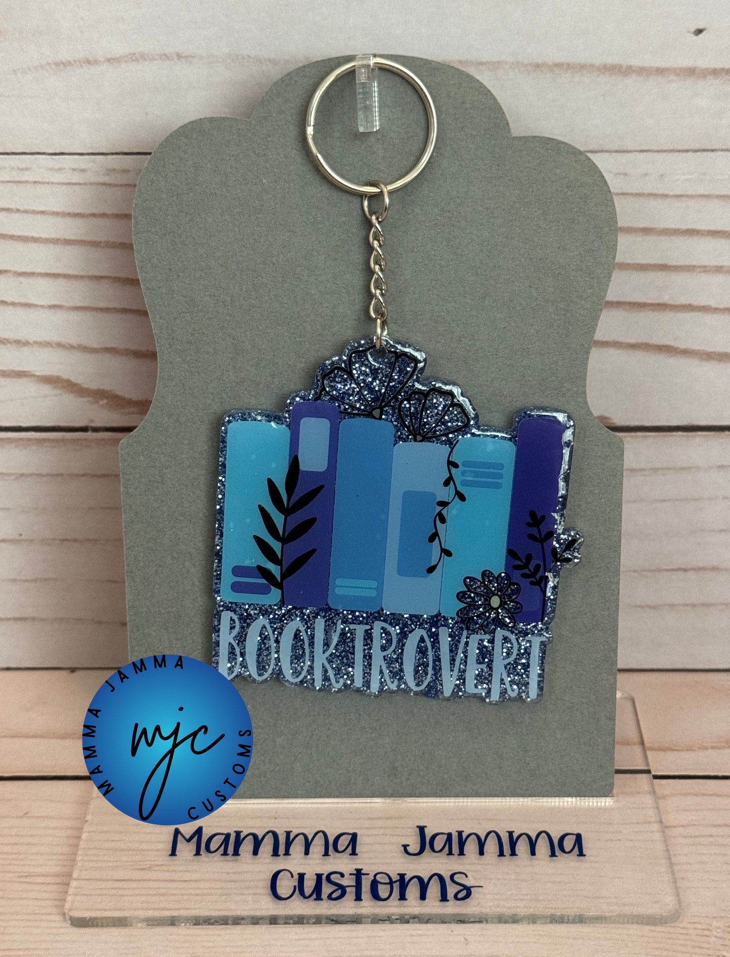 Booktrovert Acrylic Keychain