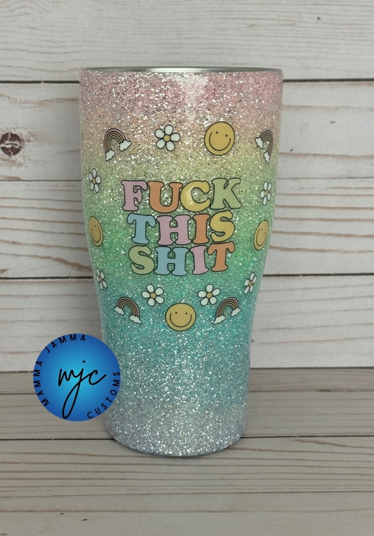 F This Ombre 30 oz Curved Tumbler