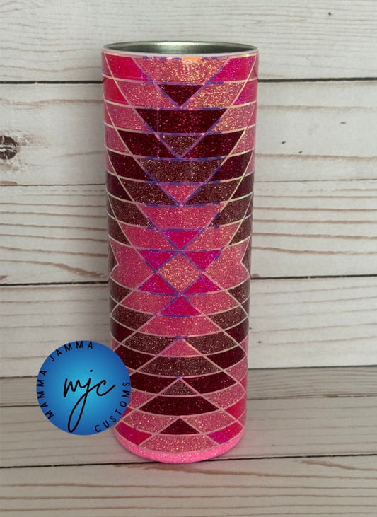 Pink Southwestern 20 oz Straight Tumbler