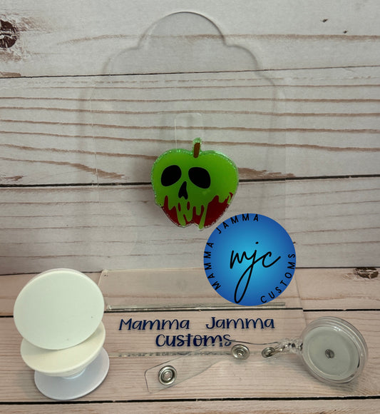 Poison Apple Badge Reel or Phone Grip