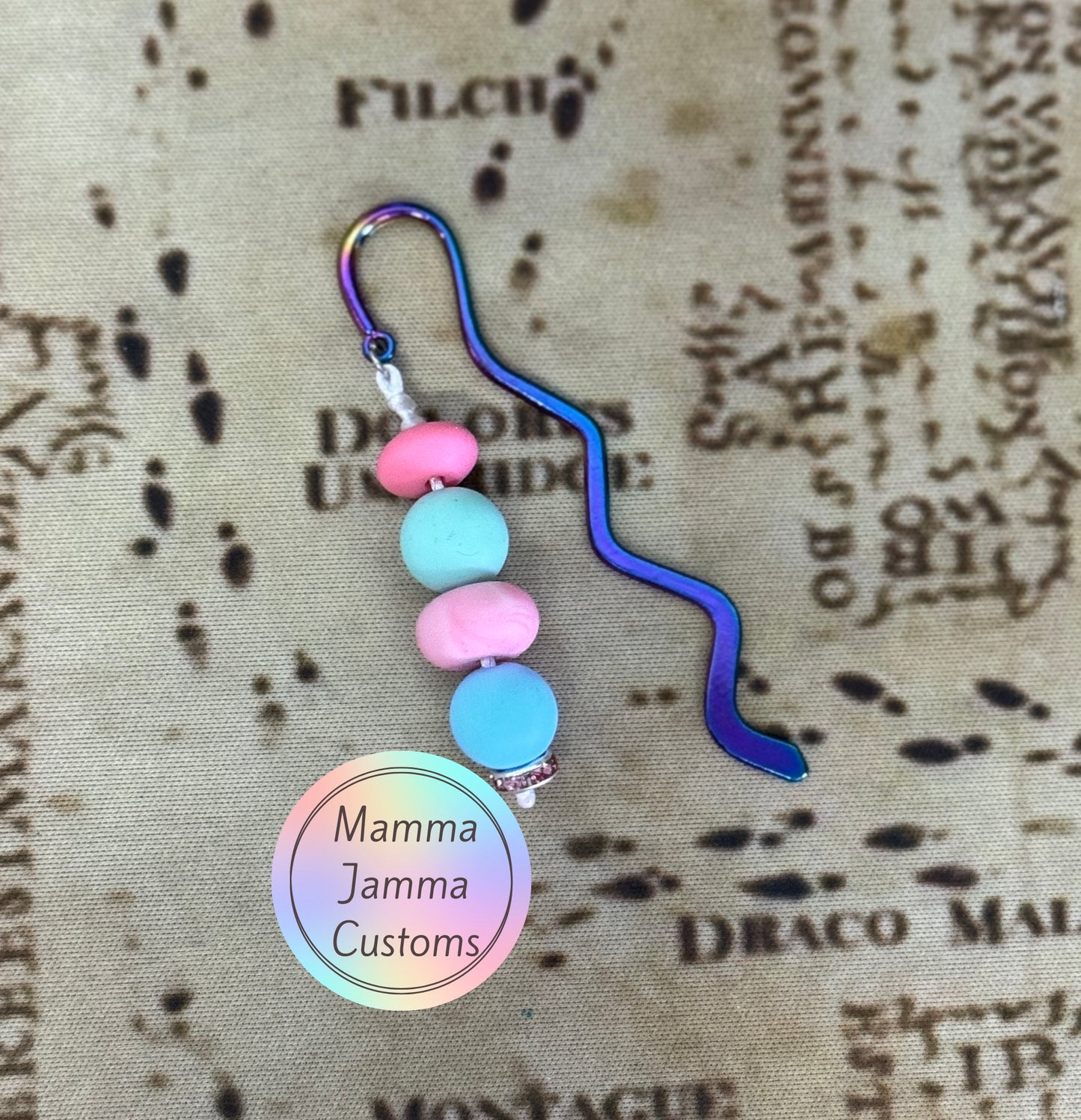 Squiggle Beaded Bookmark