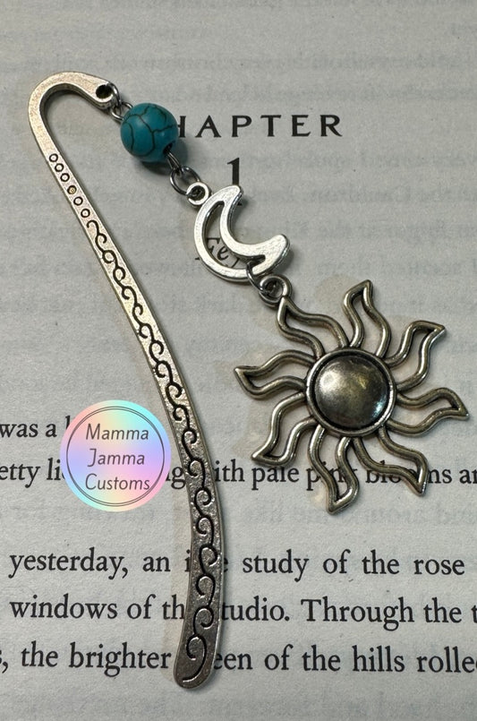 Sun & Moon Simply Charmed Engraved Bookmark