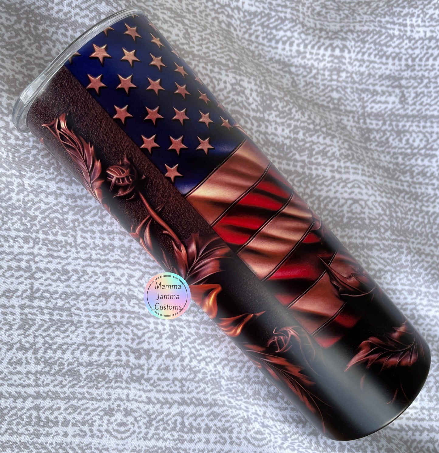 Flag & Sunflower 3D 20 oz Tumbler