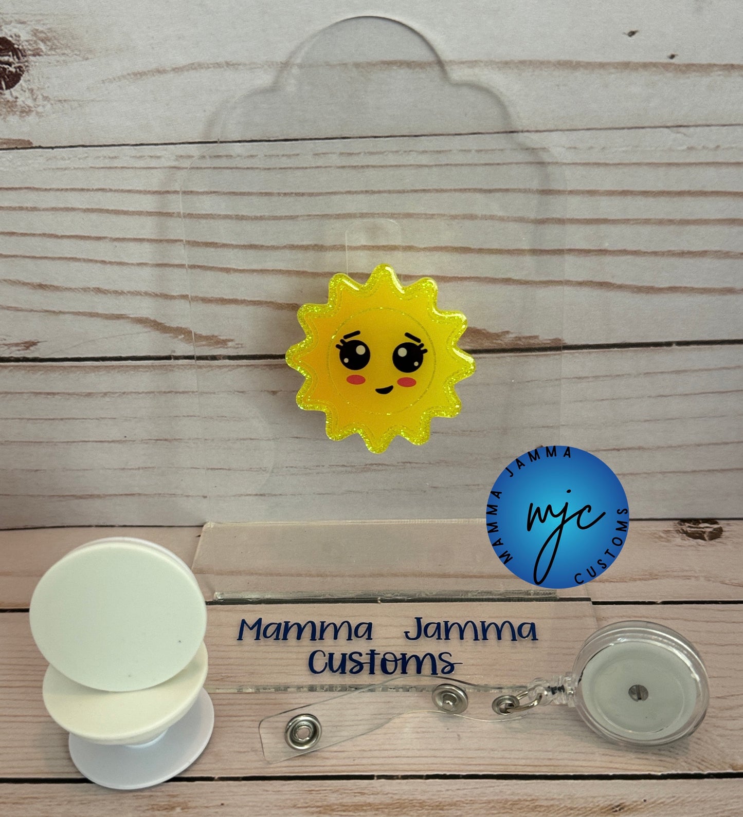 Sunshine Badge Reel or Phone Grip