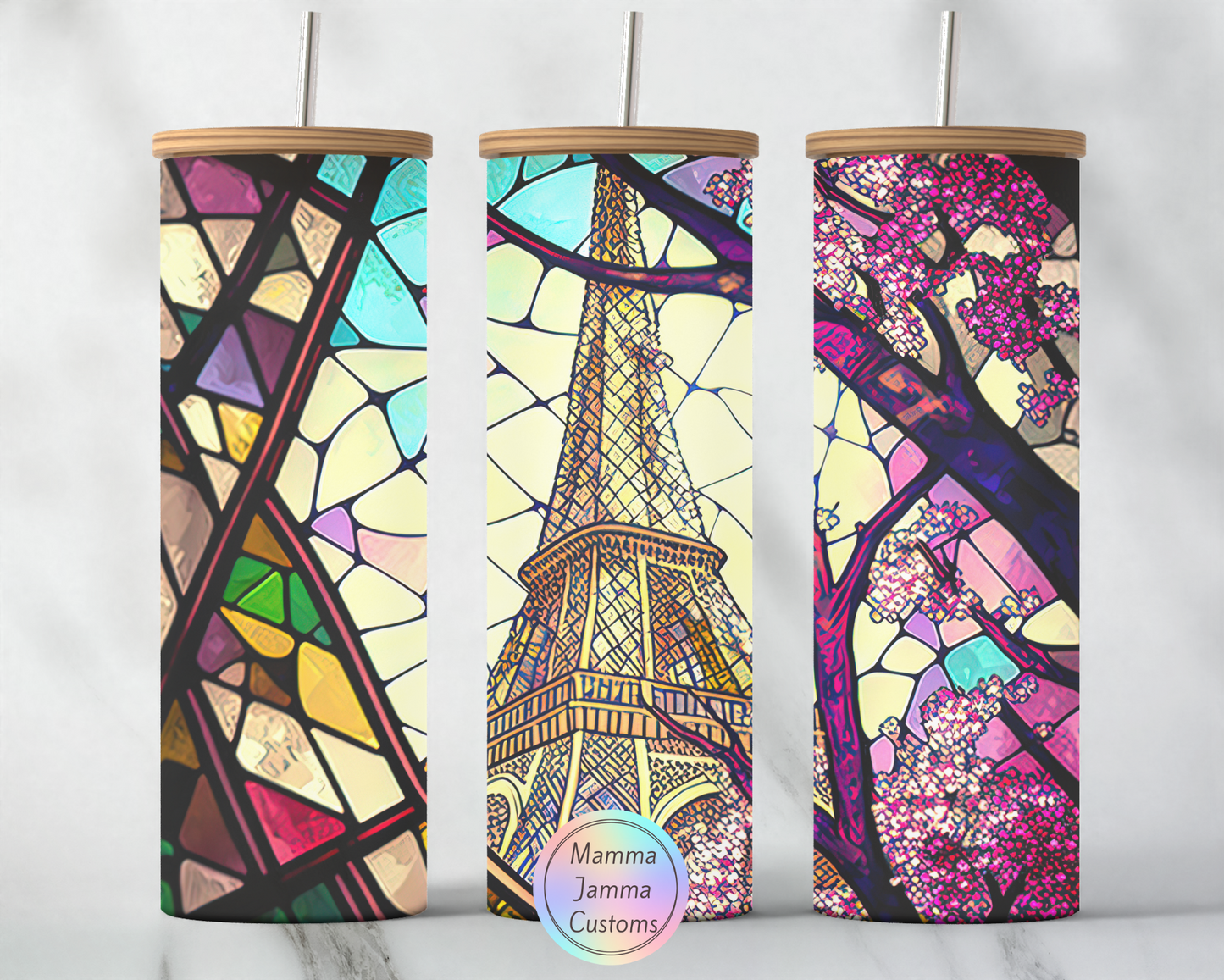 Paris Stained Glass 20 oz Tumbler