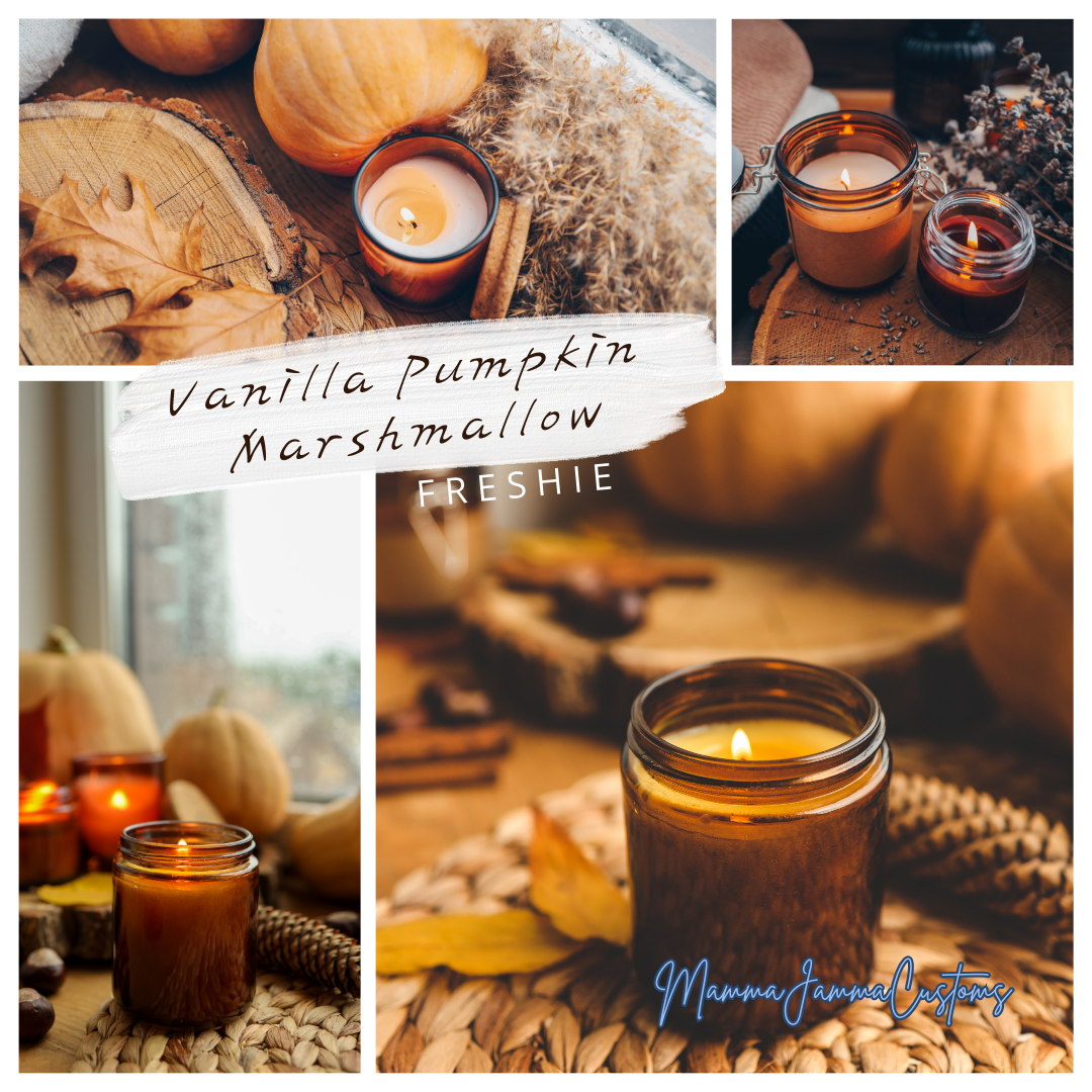 Vanilla Pumpkin Marshmallow Scented Freshie - Shape of Choice